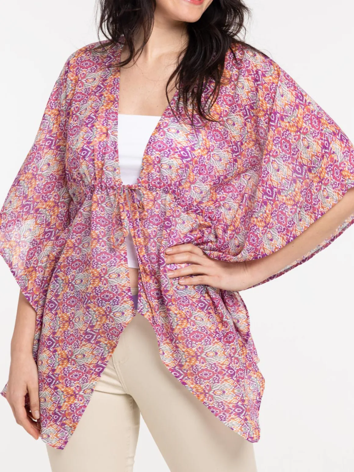 Kimono motif graphique femme