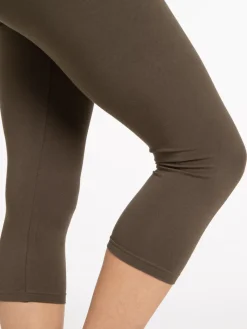 Legging 3/4 kaki femme
