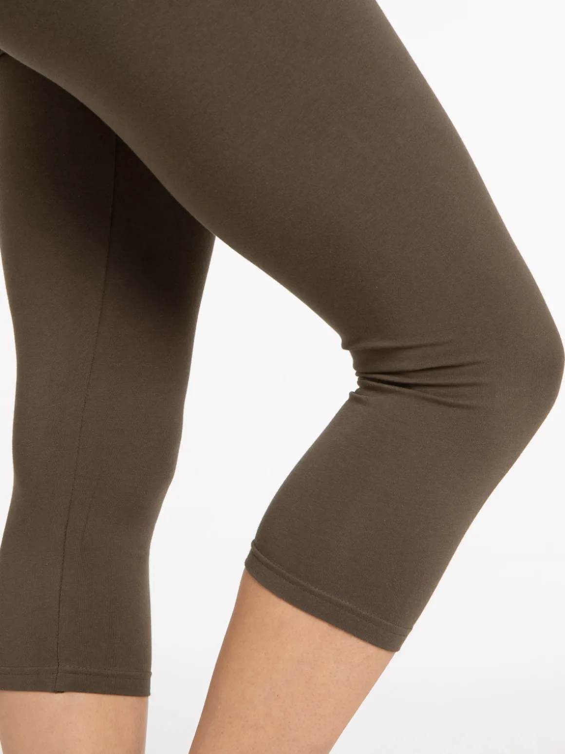 Legging 3/4 kaki femme