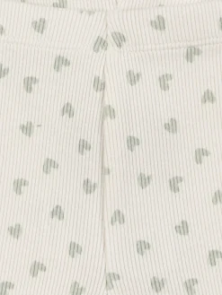 Legging côtelé coeur fille (3-36M)