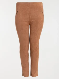 Legging en suédine grande taille femme