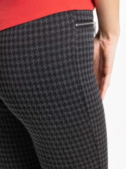 Legging jacquard pied-de-poule femme