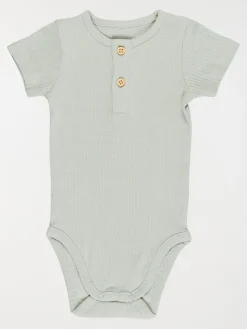 Lot 3 bodies col boutons garçon (3-24M)