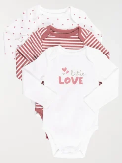 Lot 3 bodies little love fille (3-24M)