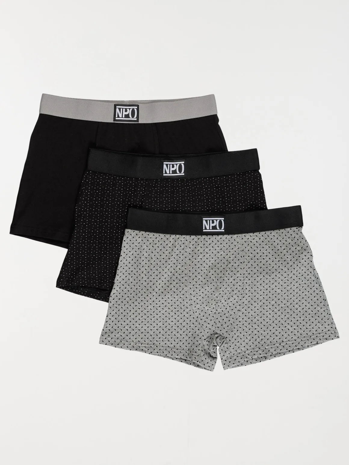 Lot 3 boxers fantaisies noirs homme