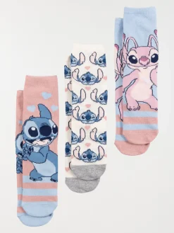 Lot 3 chaussettes Angel & Stitch fille