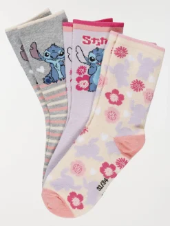 Lot 3 chaussettes Stitch fille