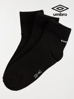 Lot 3 chaussettes Umbro noir homme