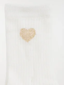 Lot 5 paires chaussettes coeurs filles