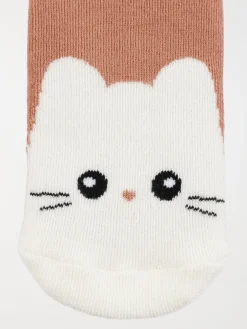 Lot 2 paires chaussettes chat enfant