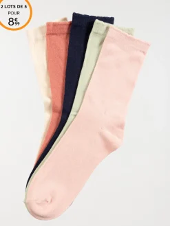 Lot 5 paires chaussettes fille