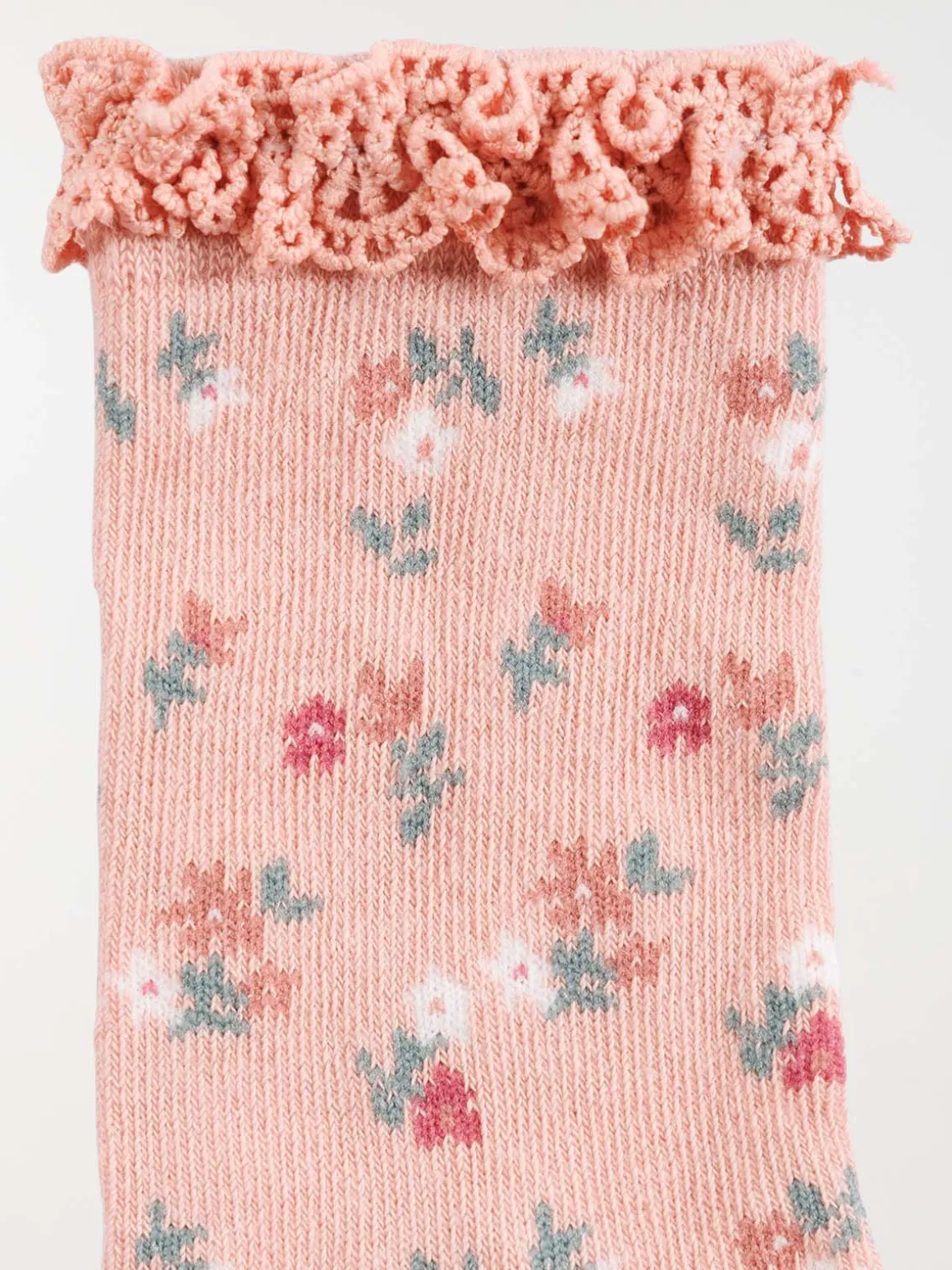 Lot 5 paires chaussettes fleurs filles