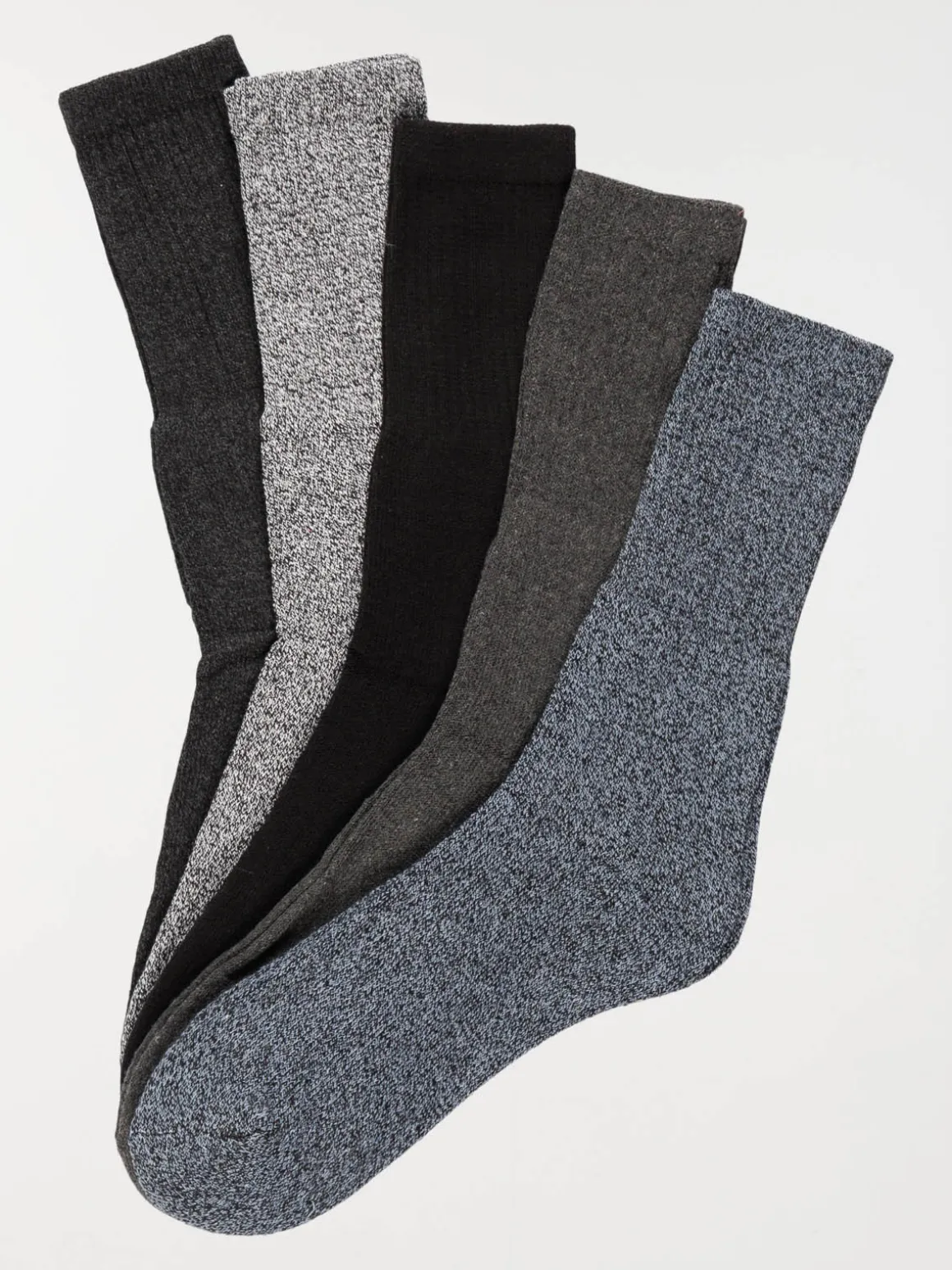 Lot 5 paires chaussettes moulinées homme