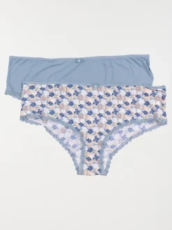 Lot 2 shorties ciel grande taille femme