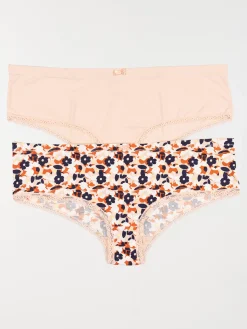 Lot 2 shorties uni/imprimé femme (46-54)