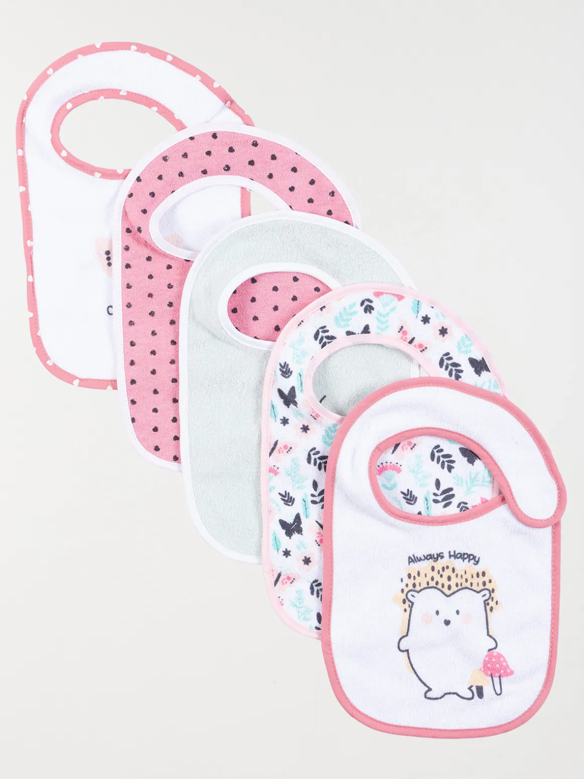 Lot de 5 bavoirs multicolores bébé