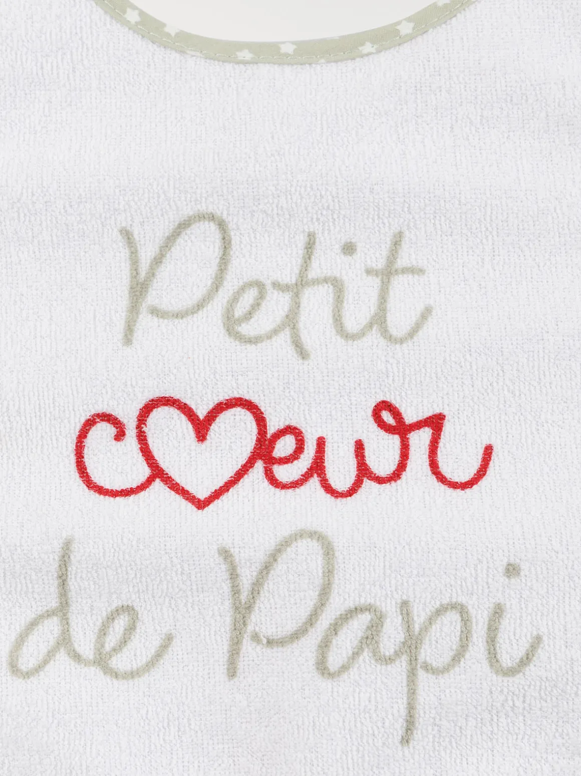 Lot de 3 bavoirs petit coeur bébé