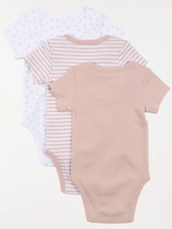 Lot de 3 bodies coeur fille (3-24M)
