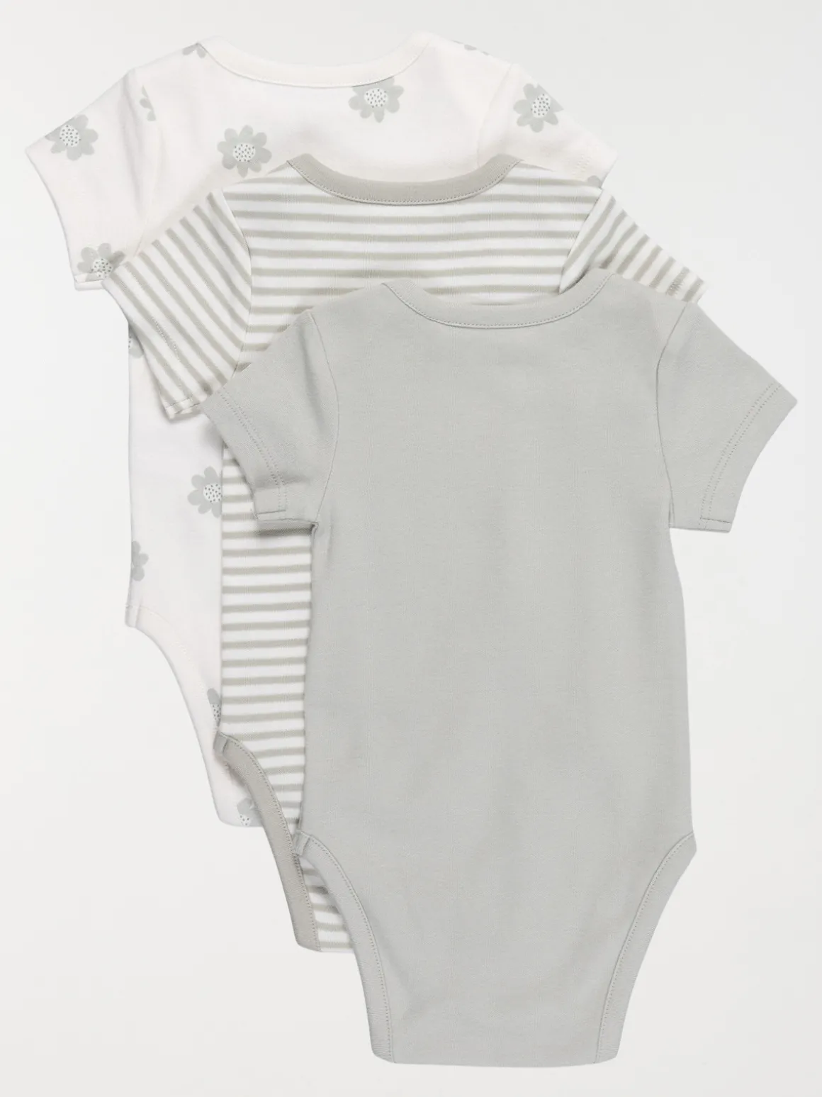 Lot de 3 bodies fleur fille (3-24M)