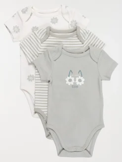 Lot de 3 bodies fleur fille (3-24M)
