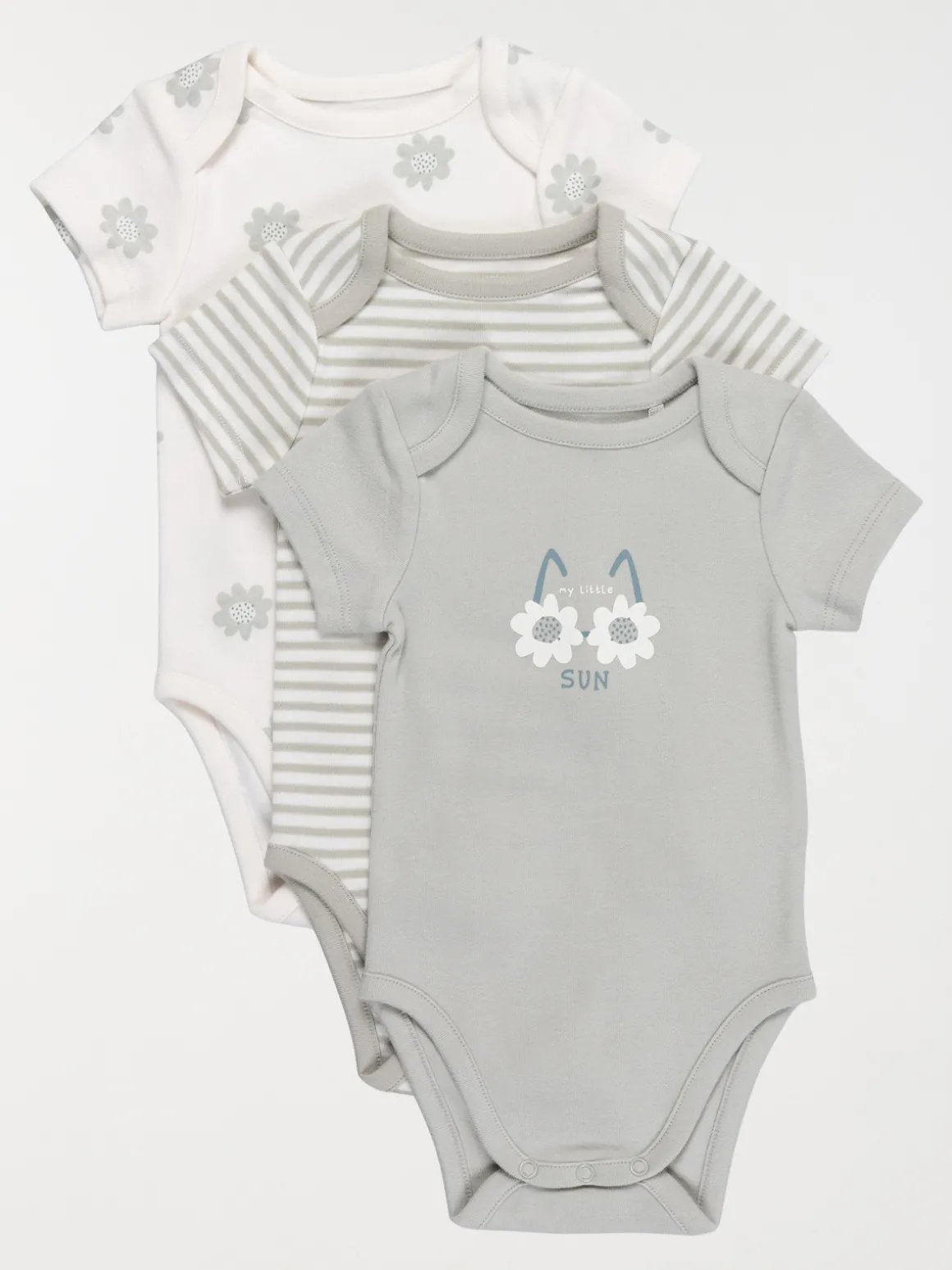 Lot de 3 bodies fleur fille (3-24M)