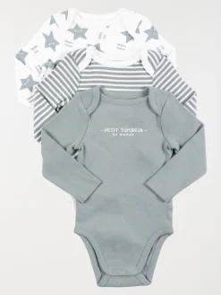 Lot de 3 bodies étoiles garçon (3-24M)
