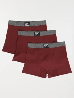 Lot de 3 boxers bordeaux homme
