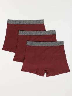 Lot de 3 boxers bordeaux homme
