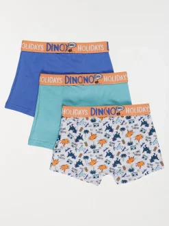 Lot de 3 boxers dinosaures garçon