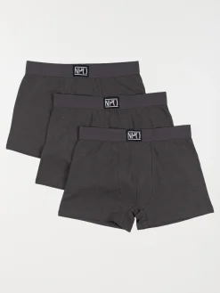 Lot de 3 boxers gris chiné homme