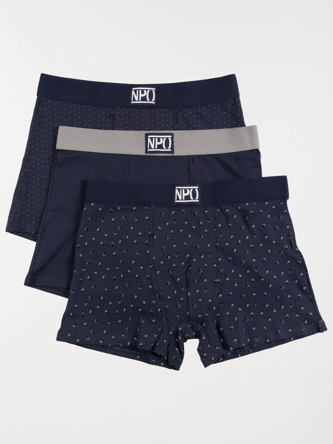 Lot de 3 boxers marine homme