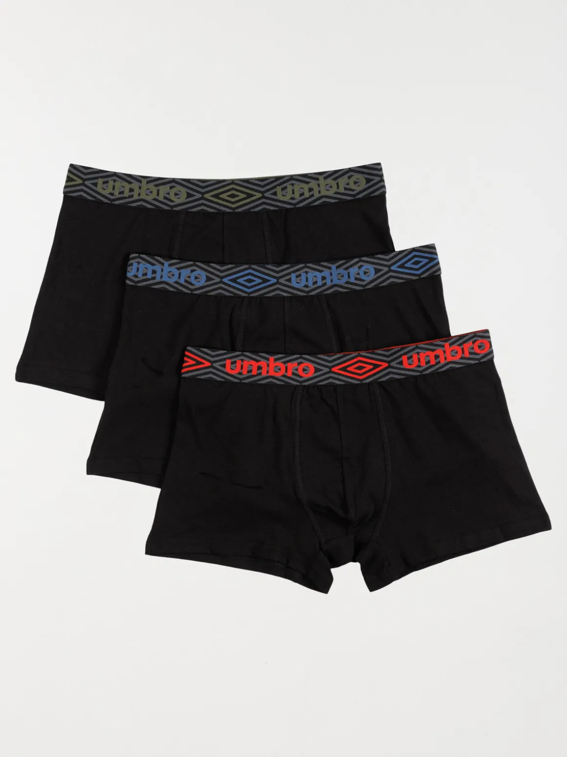 Lot de 3 boxers noir Umbro