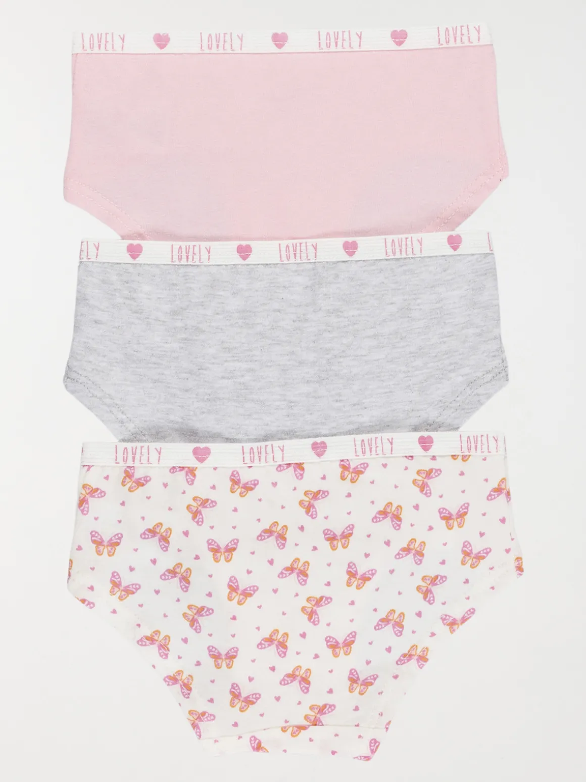 Lot de 3 boxers papillon fille