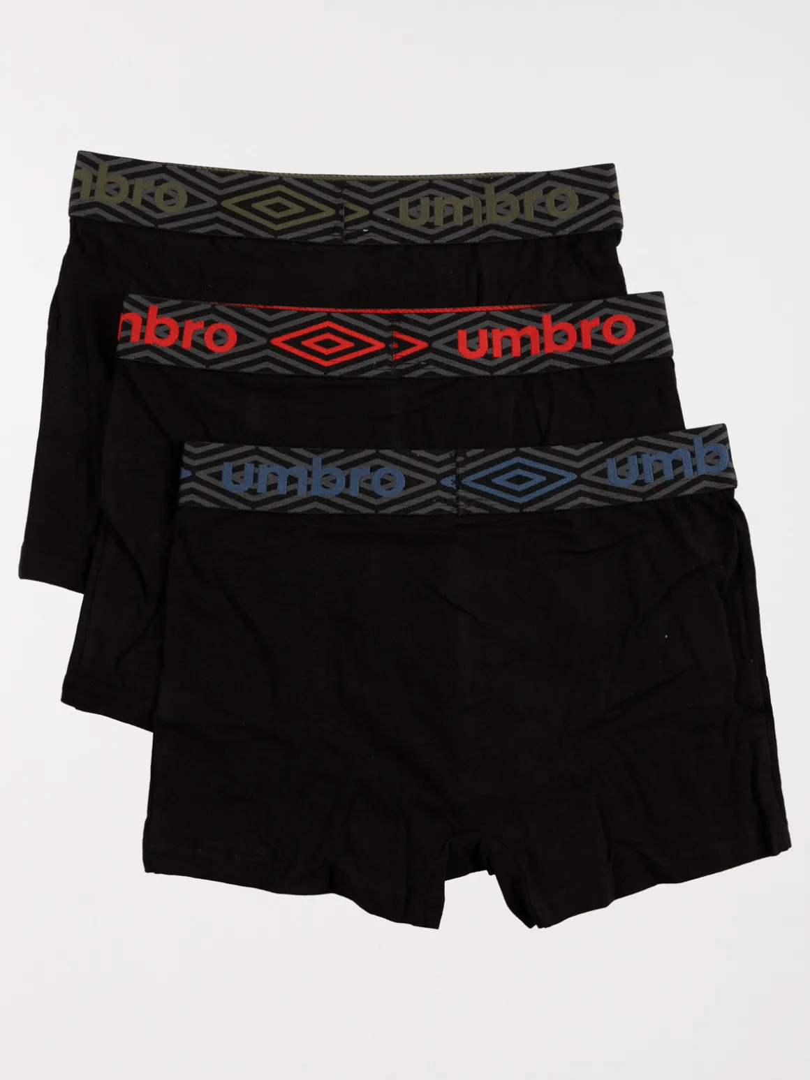 Lot de 3 boxers Umbro noir garçon