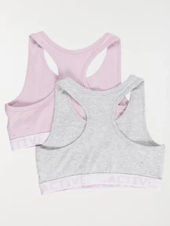 Lot de 2 brassières fille dos nageur