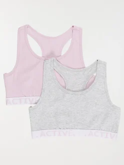 Lot de 2 brassières fille dos nageur