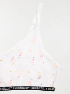 Lot de 2 brassières flamant rose fille