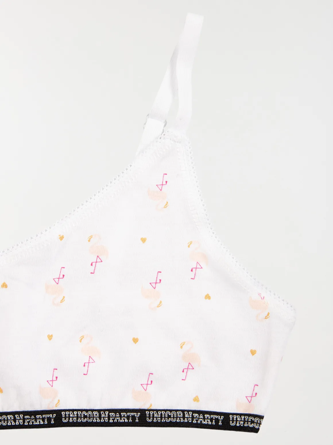 Lot de 2 brassières flamant rose fille