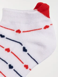 Lot de 3 chaussettes basses coeur fille