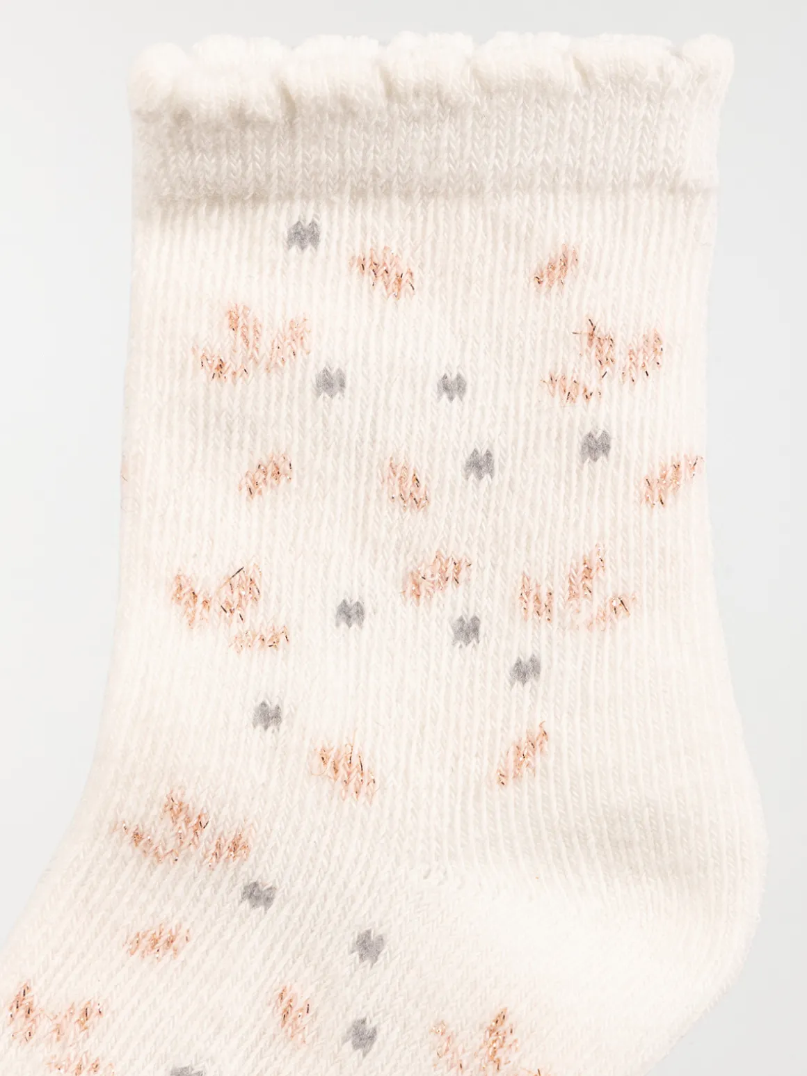 Lot de 3 chaussettes bébé fille écru