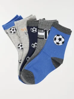 Lot de 5 chaussettes football garçon