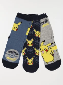 Lot de 3 chaussettes Pokémon garçon