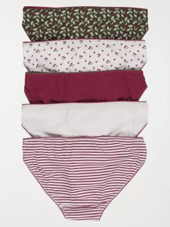 Lot de 5 culottes imprimés femme