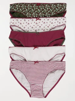 Lot de 5 culottes imprimés femme