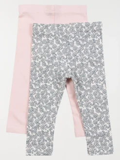 Lot de 2 leggings fille (3-36M)