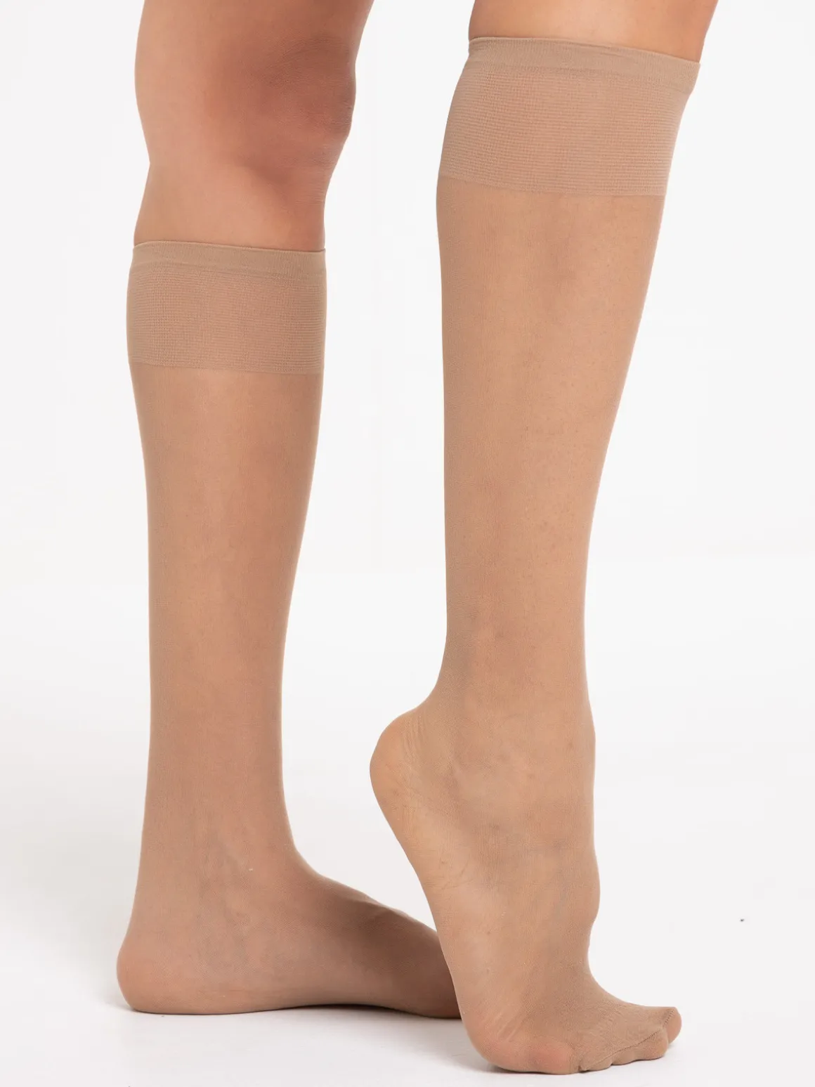 Lot de 4 mi-bas mousse 20D beige femme