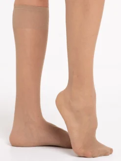 Lot de 4 mi-bas mousse 20D beige femme
