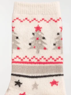 Lot de 2 paires chaussettes noël femme