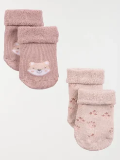 Lot de 2 paires de chaussettes fille