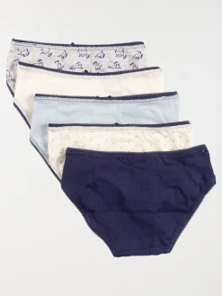 Lot de 5 slips chat fille